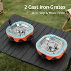 Propane Camping Stove and Portable 2 Burner Outdoor Gas Cooker