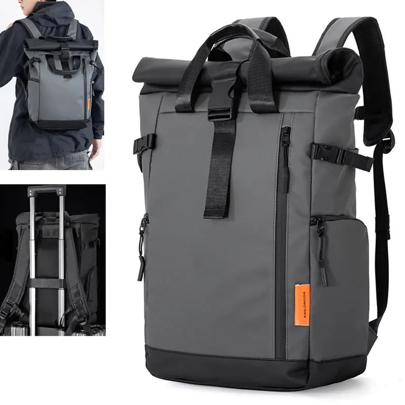 Men's Fashion Waterproof 15.6 Inch Laptop Travel Backpack