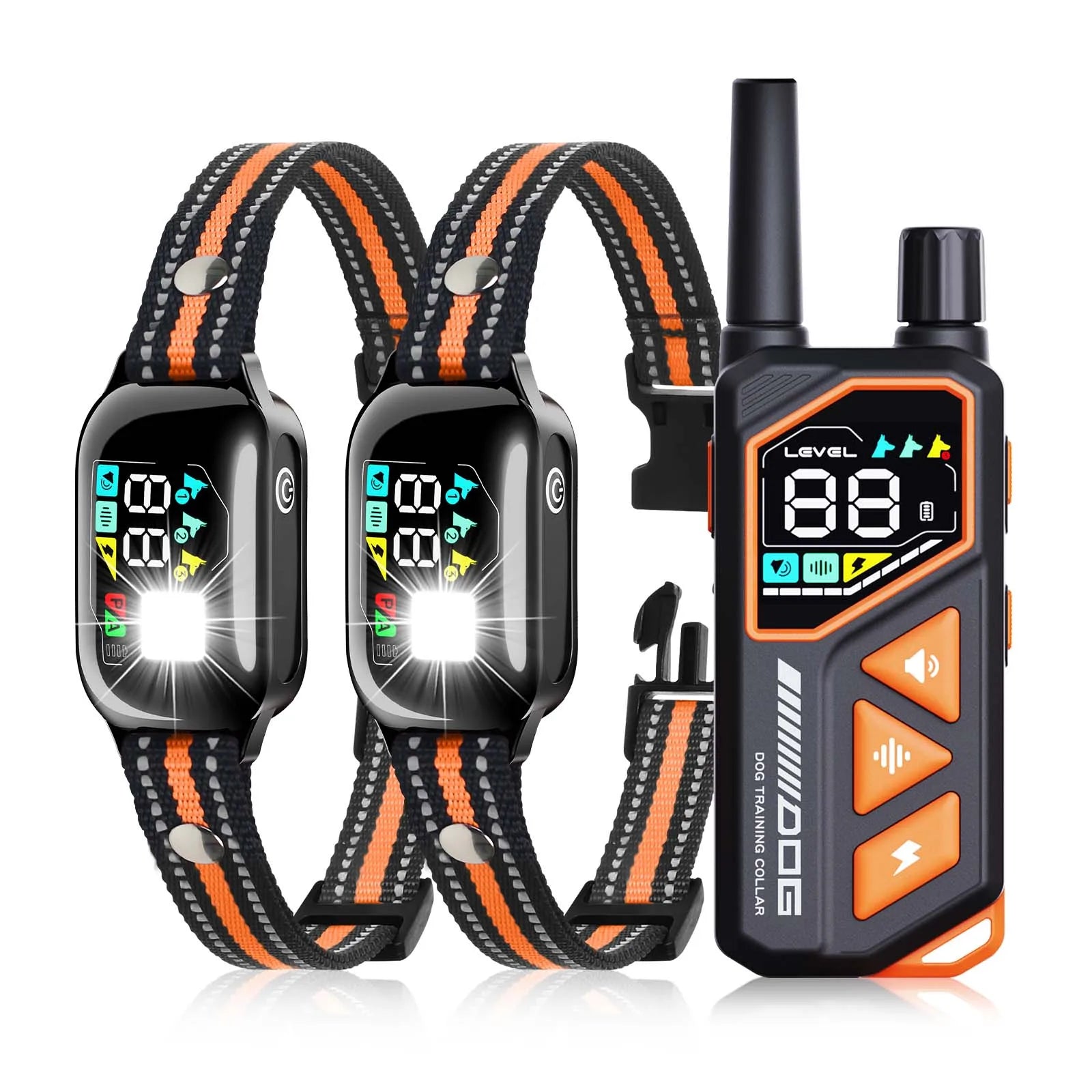 AI Electric Dog Training Collar 3300ft Range IPX7 Waterproof 10-120lbs