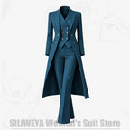 Women's Tailored Two-Piece Blazer and Pants Suit