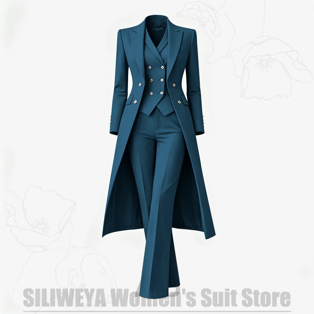 Women's Tailored Two-Piece Blazer and Pants Suit