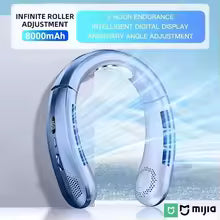 Portable Bladeless Hanging Neck Fan with LED Digital Display 2027
