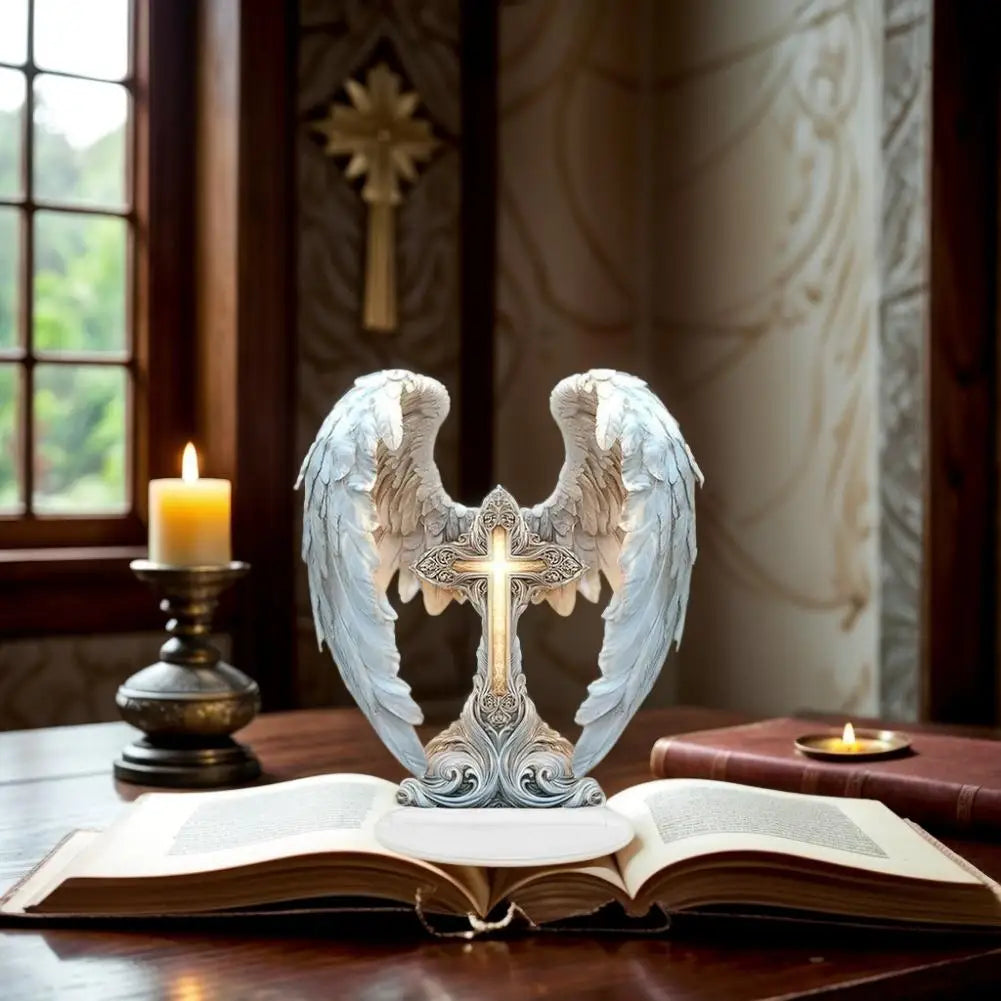 Flat Acrylic Angel Wings Plaque and Desktop Ornament