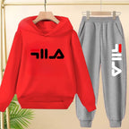 Kids' Pullover Hoodie Sweatshirt Pants Two-Piece Set