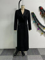 Women's Double Breasted Notched Maxi Blazer Dress