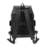 Men's Fashion PU Leather 15 Inch Laptop Travel Backpack