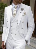 Men's Solid Color Lapel Short Sleeve Zipper Trouser Suit