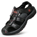Men's Casual Outdoor Leather Sandals Roman Beach Shoes