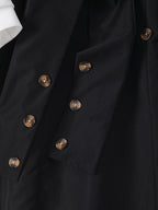 Girls' Contrast Color Lapel Long-Sleeved Dress QZ24218A