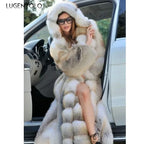 Women's Thick Warm Hooded Faux Fur Coat JLSKU8488