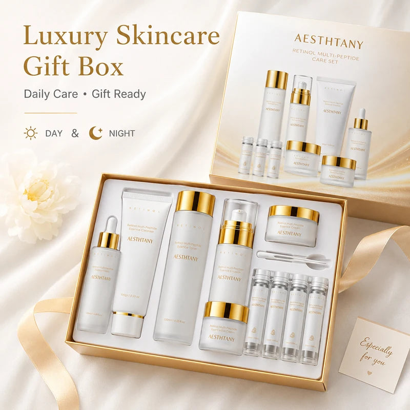 7-Piece Retinol Multi-Peptide Hydrating Skincare Routine Gift Set
