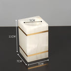 White Onyx Natural Marble Bathroom Accessory Set M28
