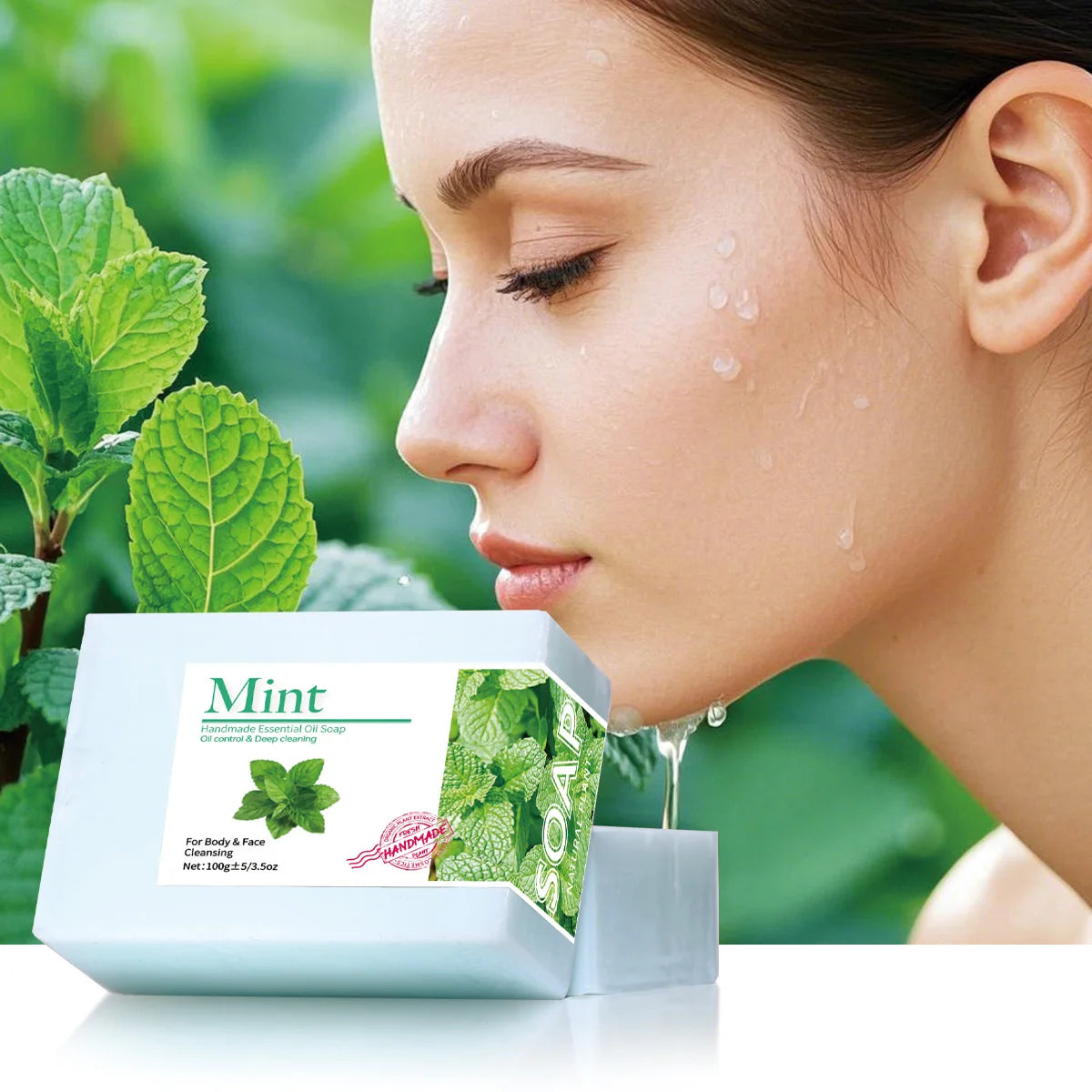 Natural Organic Mint Essential Oil Cleansing Handmade Soap Bar