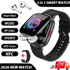 Two-in-One Smartwatch with Built-In Wireless TWS Earbuds D22