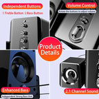 2.1 Channel Stereo PC Gaming Soundbar Speakers with Subwoofer