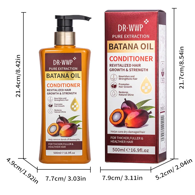Batana Oil Shampoo and Conditioner Set Smooth Frizzy Hair 16.9 fl oz