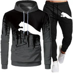 Men's Casual Hoodie and Sweatpants Two Piece Tracksuit Set