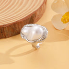Women's Fashion Baroque Imitation Pearl Torque Necklace Jewelry Set