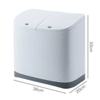 Double Layer Pedal Trash Can with Dry Wet Separation Lid