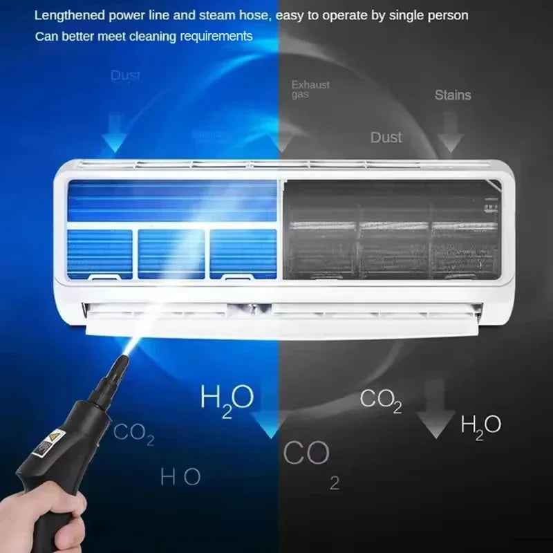High Pressure Handheld Steam Cleaner Machine with Brush Heads 2600W