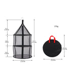 Folding 3-Tier Camping Storage Net with Zipper for Tableware
