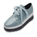 Women's Platform Slip-On Brogue Loafer Creepers