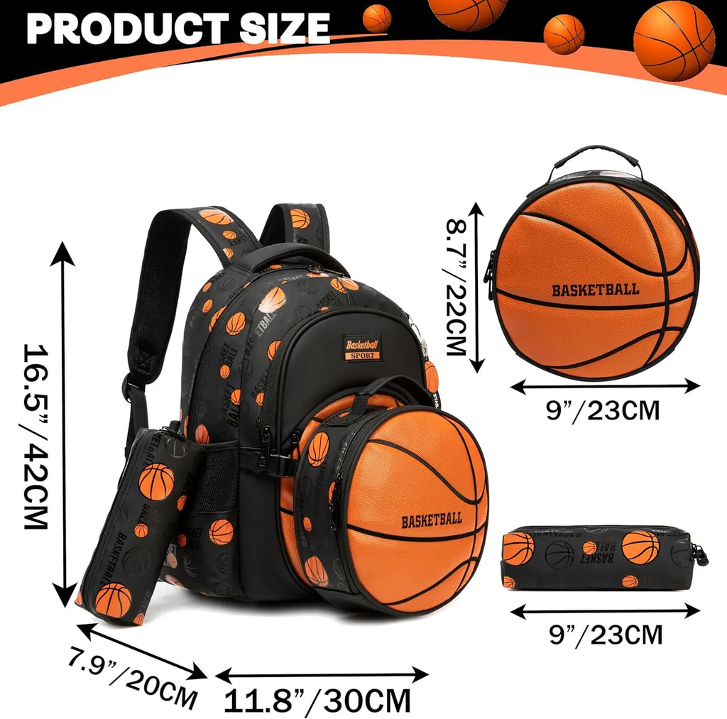 Boys' Fashionable School Backpack 3-Piece Bag Set