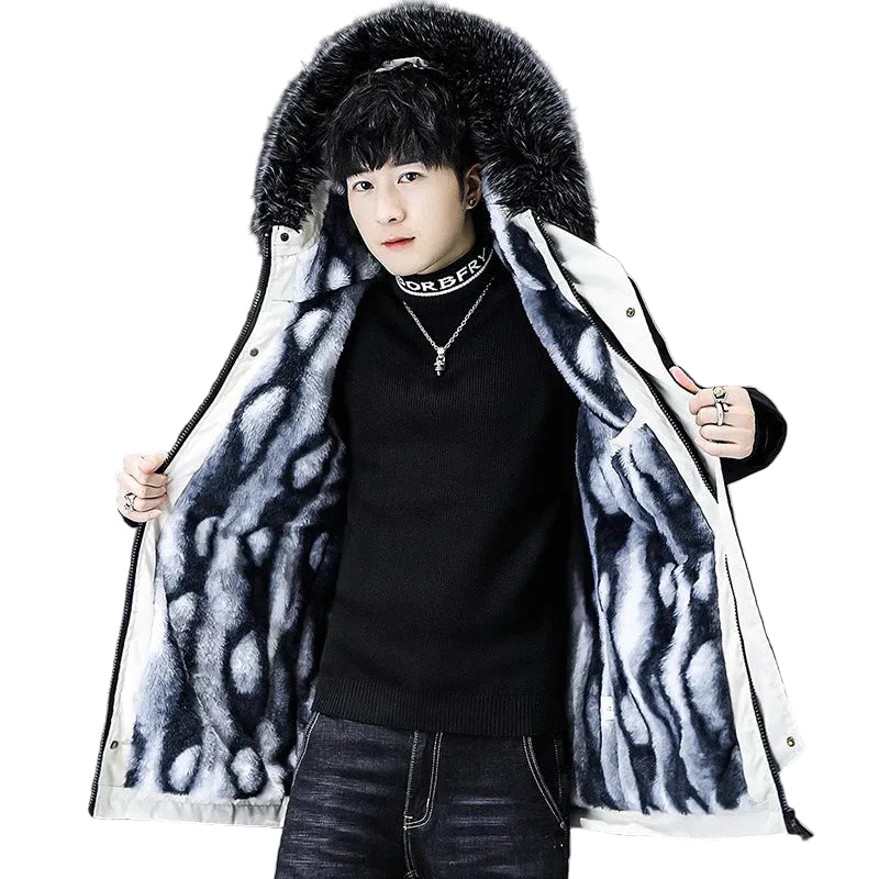 Men's Thick Warm Hooded Winter Parka Coat YA2318