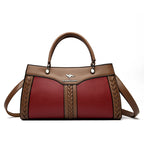 Women's Multi Layered Soft Leather Shoulder Crossbody Bag