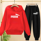 Kids' Letter Printed Hoodie Pants Two-Piece Set