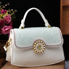 Women's Crocodile Pattern Leather Shoulder Crossbody Bag