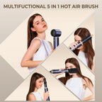 5-in-1 Hair Dryer Brush Negative Ion Air Styler Curler Set