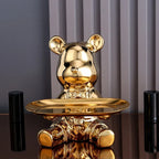 Plating Bear Ceramic Storage Box and Tabletop Ornament