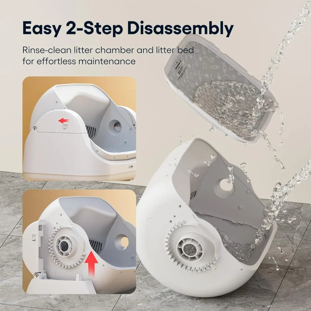 Open Top Automatic Self Cleaning Cat Litter Box