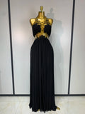Women's Sexy Hollow Out Backless Halter Maxi Dress