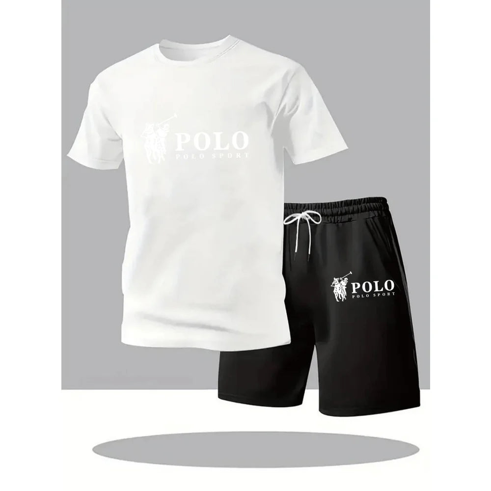 Men's Casual Summer T-Shirt and Shorts Suit Set