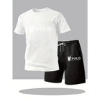 Men's Casual Summer T-Shirt and Shorts Suit Set