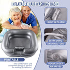 Inflatable Hair Wash Basin with Pillow for Bedridden Home Care