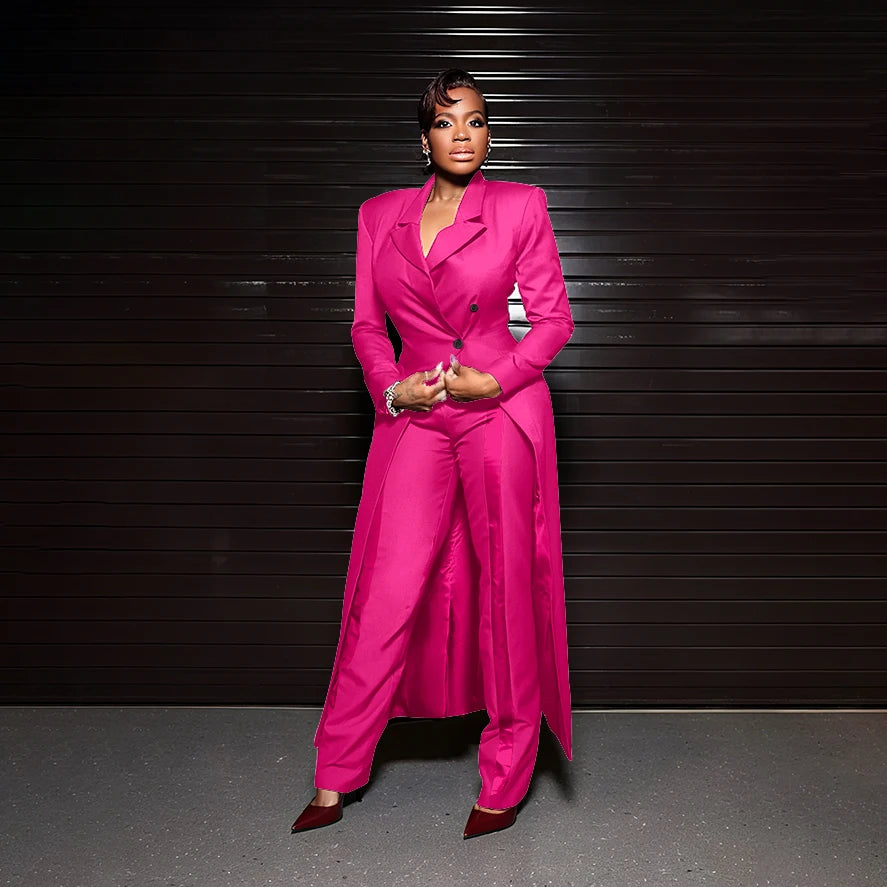 Men's Tailored Two-Piece Blazer and Pants Suit