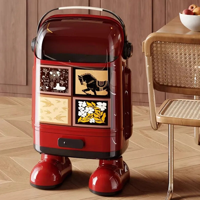 Multi-Layer Kitchen Trash Can with Lid and Odor Control