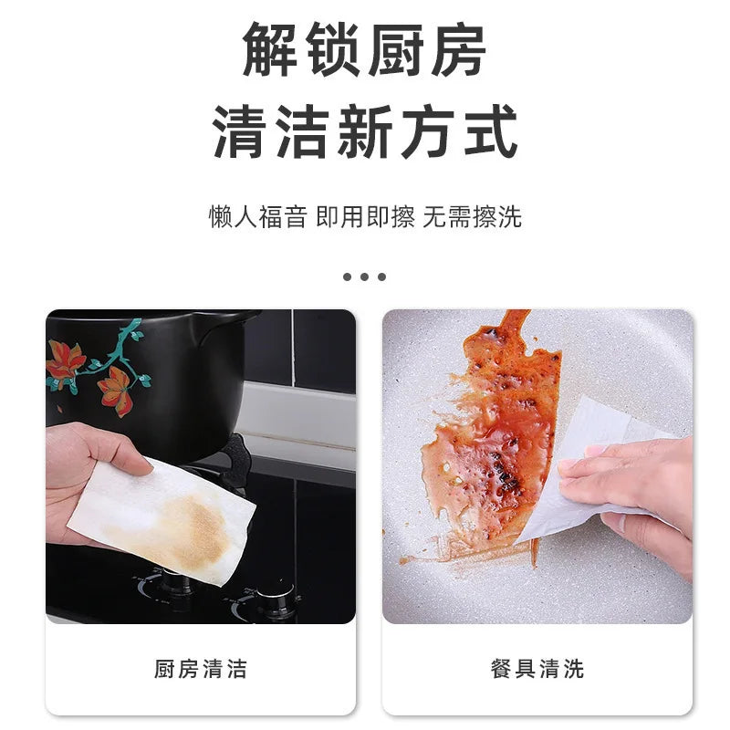 Kitchen Degreasing Cleaning Wipes and Oil Stain Remover Towels