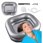 Inflatable Hair Wash Basin with Pillow for Bedridden Home Care