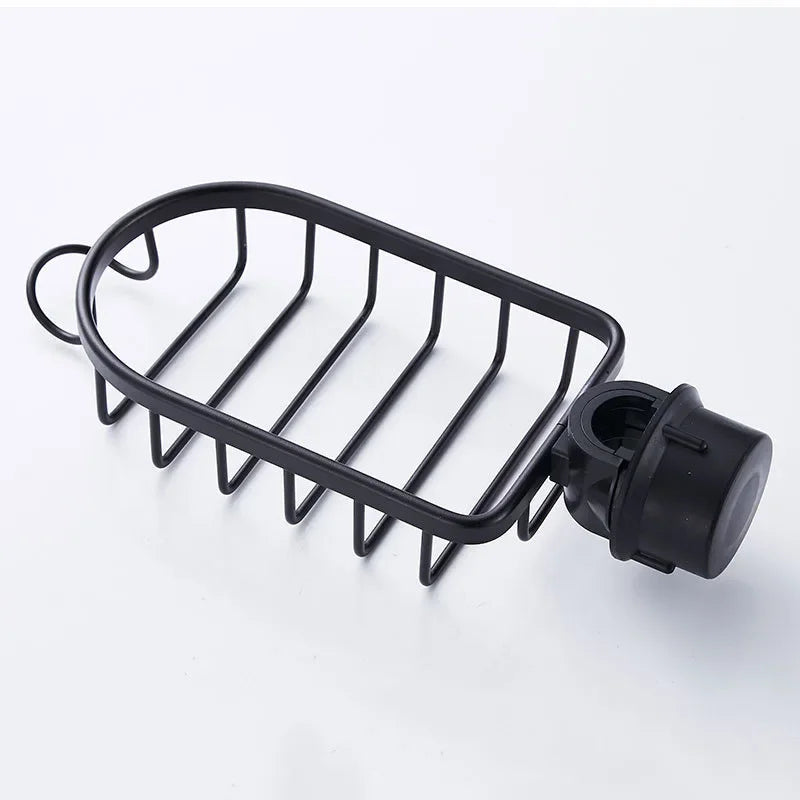 Kitchen Space Aluminum Sink Drain Rack and Sponge Storage Holder