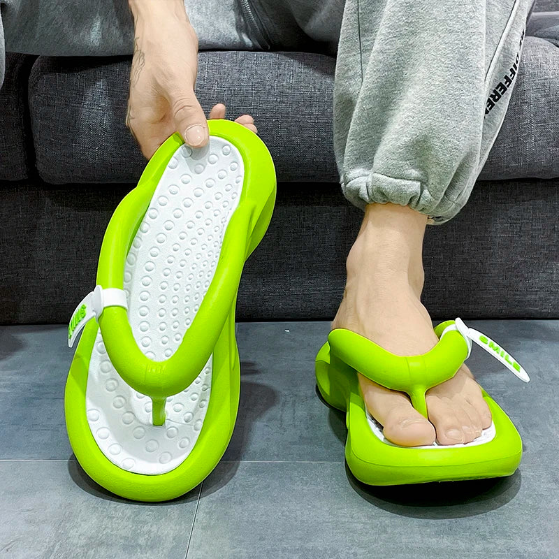 Unisex Platform EVA Slides Non-Slip Indoor Shower Sandals