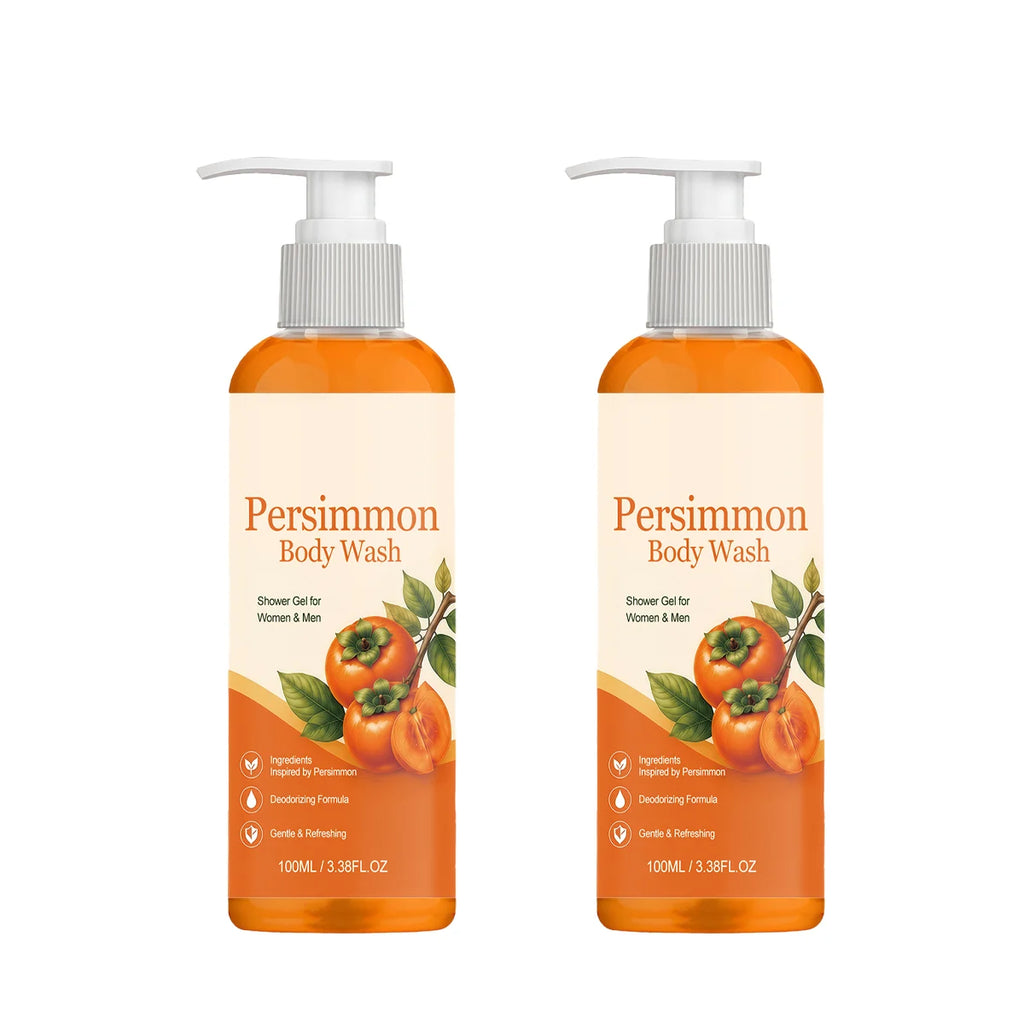 Unisex Persimmon Deodorizing Cleansing Soap Bar and Body Wash