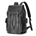 Men's Fashion PU Leather 15 Inch Laptop Travel Backpack