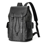 Men's Fashion PU Leather 15 Inch Laptop Travel Backpack