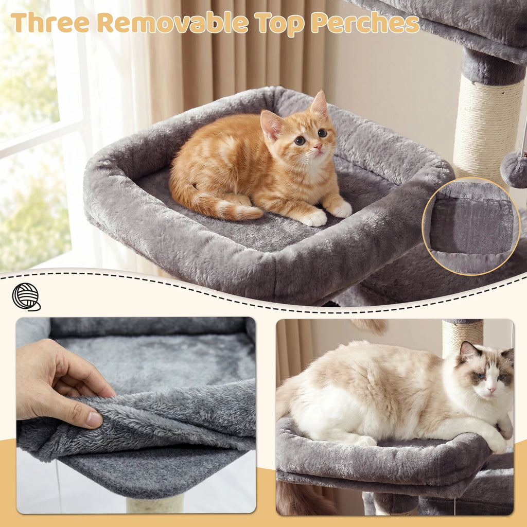 68-Inch Multi Level Indoor Cat Tree Tower