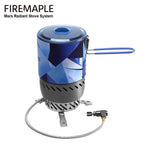 Windproof Radiant Camping Stove System with Pressure-Regulator Valve