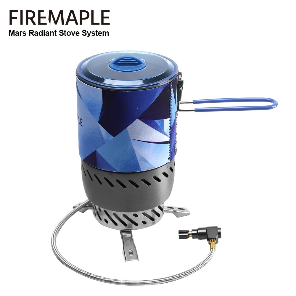 Windproof Radiant Camping Stove System with Pressure-Regulator Valve